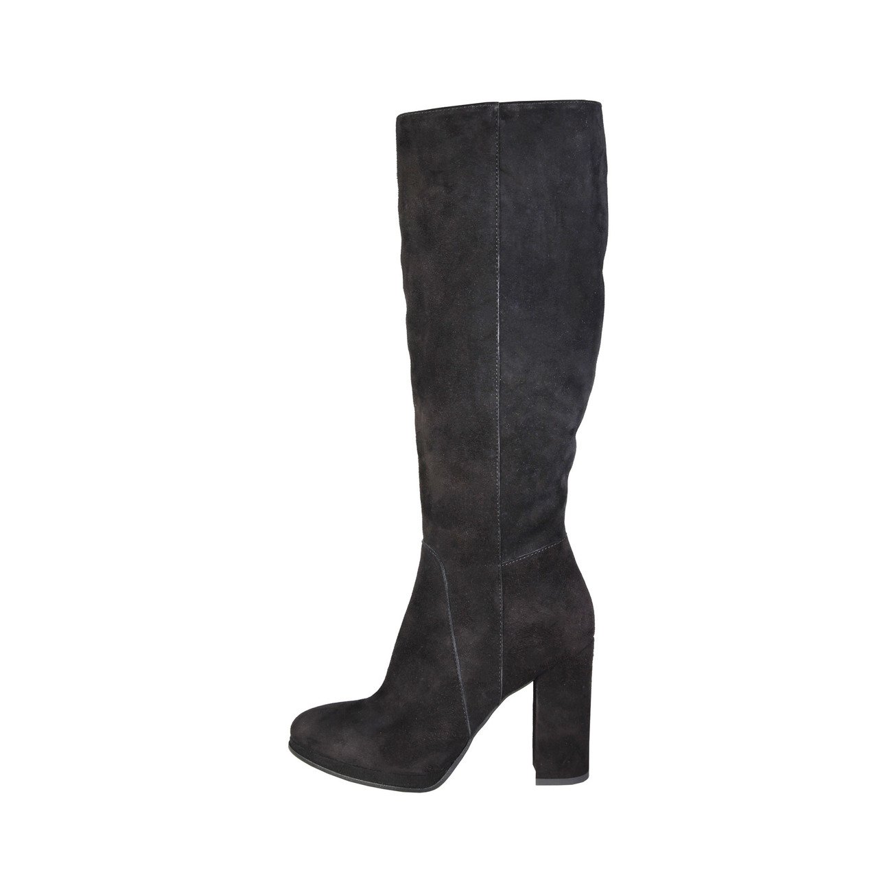 BOTTES À TALON EN DAIM NOIR MADE IN ITALIA - 99.90euros